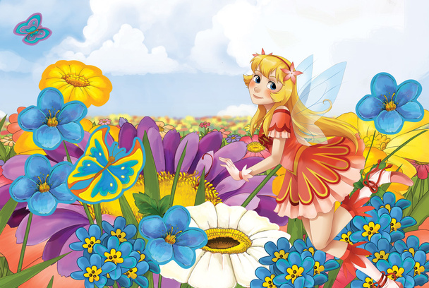 The fairy - Beautiful Manga Girl - illustration - Foto, Imagem