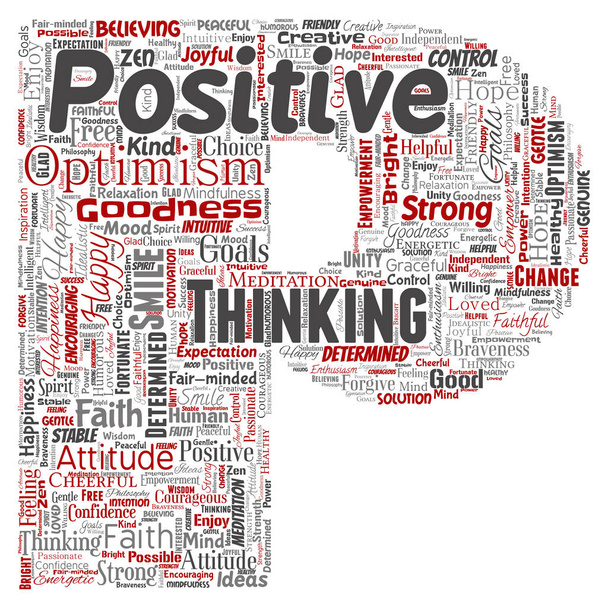 Облако позитивного мышления
  - Вектор,изображение
