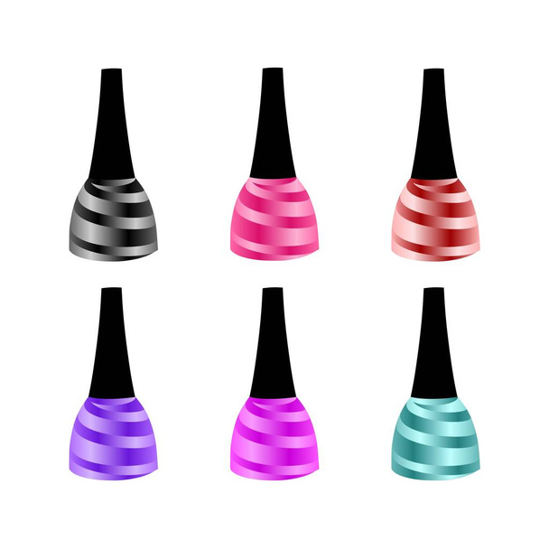 Nail polish with glitter effect - Vector, Image