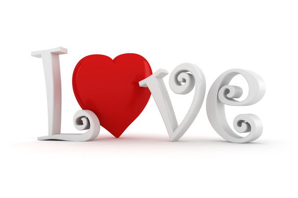 3d Love text, Valentine's Day concept - Fotografie, Obrázek