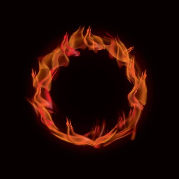Ρεαλιστική διάνυσμα δαχτυλίδι της φωτιάς - Διάνυσμα, εικόνα
