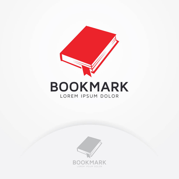 Логотип книги. Логотип образования с закладкой. Шаблон векторного логотипа библиотеки. Векторный силуэт книги для иконки или символа книжный магазин, издатель, знания, обучение
 - Вектор,изображение