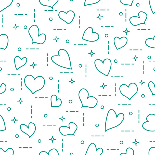 Cute seamless pattern with hearts. Valentine's - Vektör, Görsel
