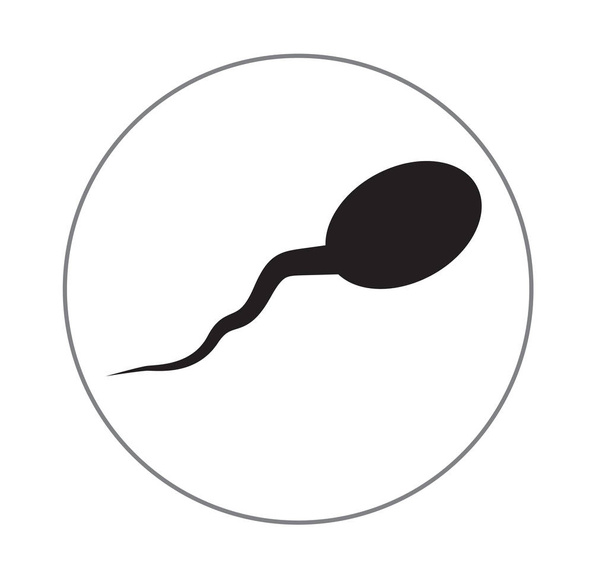 Ikona sperma sperma na bílém pozadí, sperma podepsat ikona - Vektor, obrázek