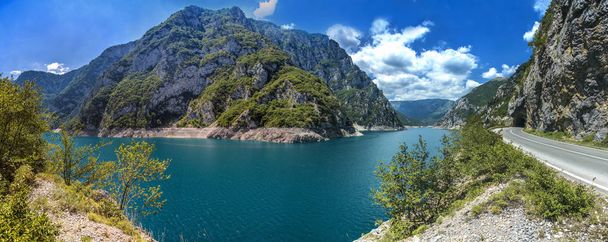 Piękny krajobraz, Czarnogóra, Czarnogóra, morza i gór. Panoramy - Zdjęcie, obraz