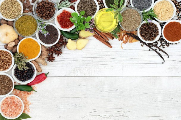 Herb and Spice Background Border - Foto, Imagen