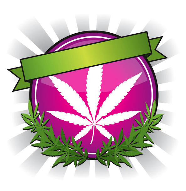ροζ κάνναβης μαριχουάνα φύλλων διακριτικό σχεδιασμό διάνυσμα  - Διάνυσμα, εικόνα