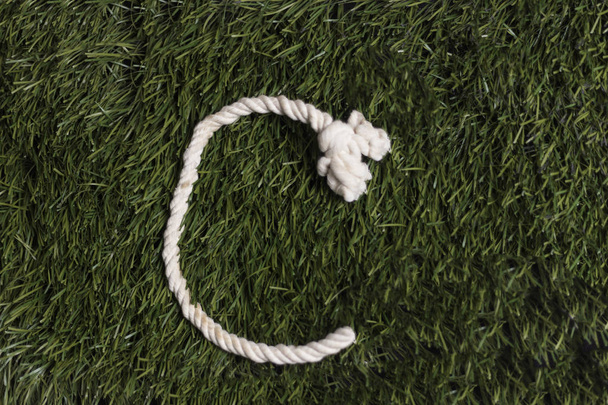 Lano abeceda na trávě. Písmeno C - Fotografie, Obrázek