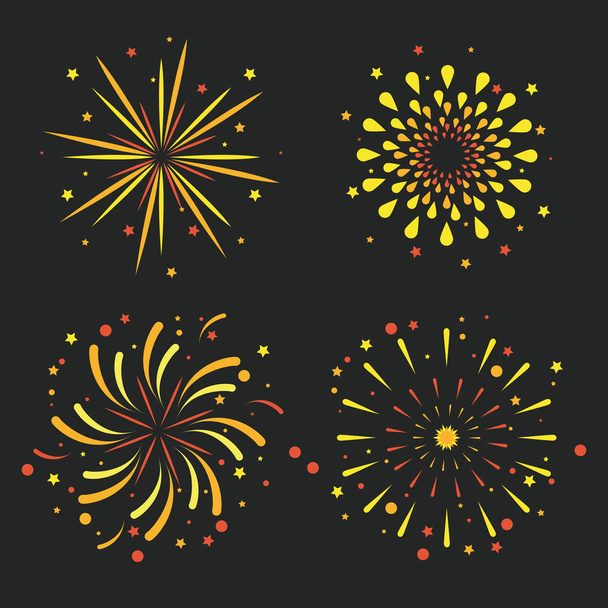 Set icone fuochi d'artificio
 - Vettoriali, immagini