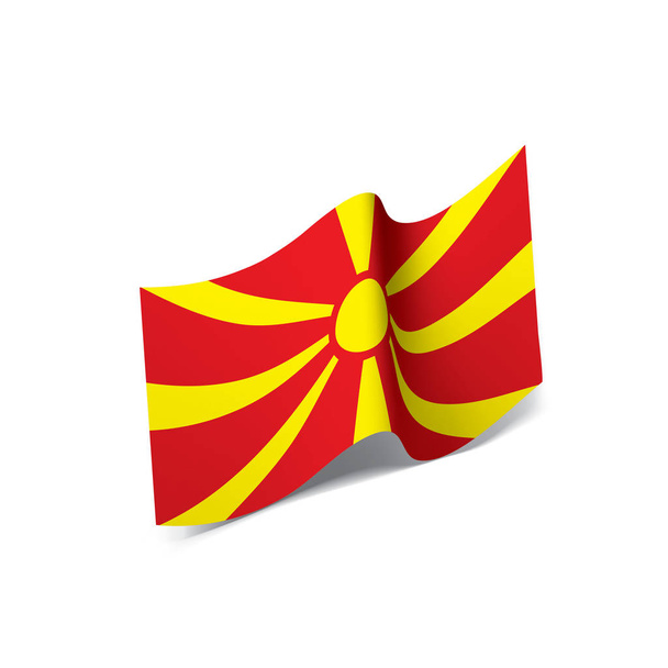 Vlajka Makedonie, vektorové ilustrace - Vektor, obrázek