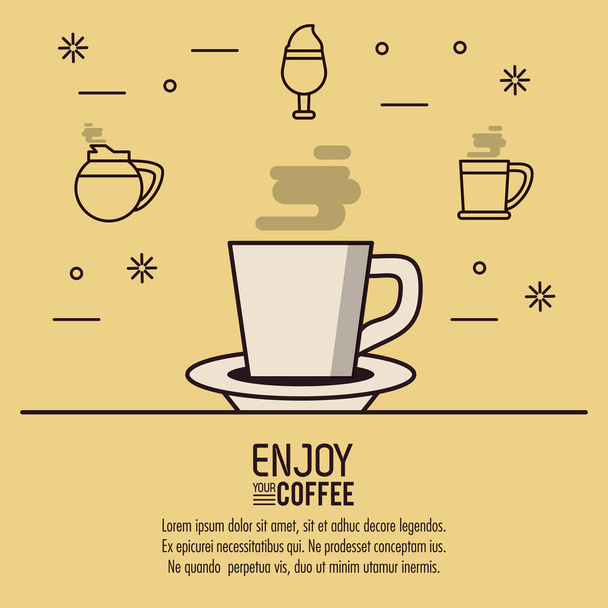 Coffee drink infographic - Vector, afbeelding