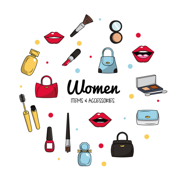 Women fashion accesories - Vector, Image