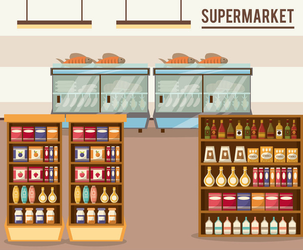Supermarché stand de vente
 - Vecteur, image