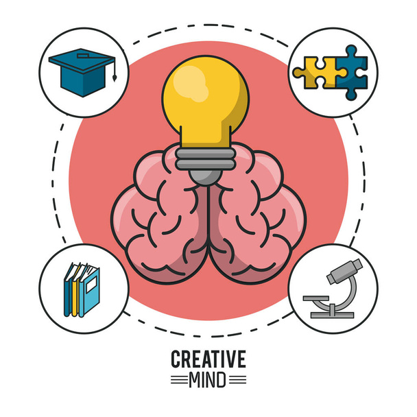 Δημιουργικό μυαλό σχεδιασμού - Διάνυσμα, εικόνα