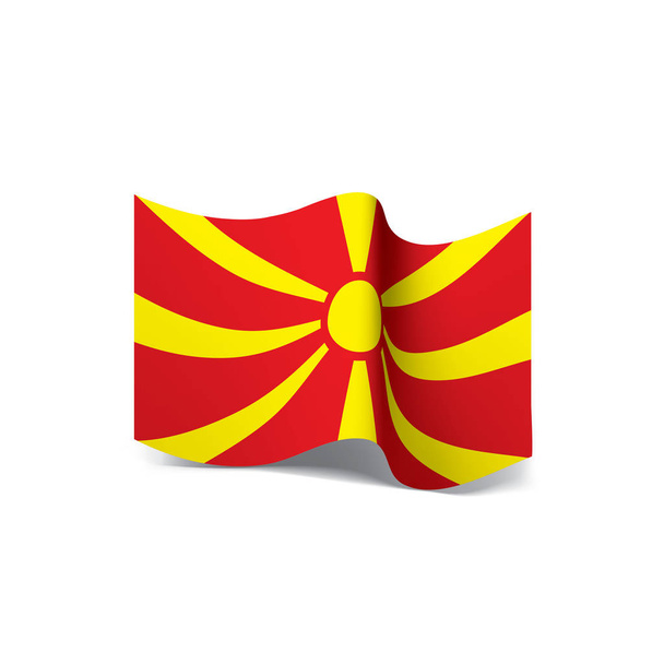 Vlajka Makedonie, vektorové ilustrace - Vektor, obrázek