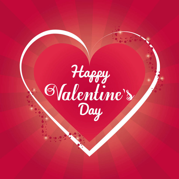 tarjeta feliz día de San Valentín - Vector, Imagen