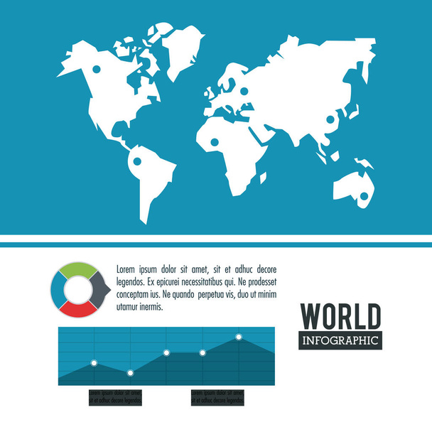 Földi világ infographic - Vektor, kép