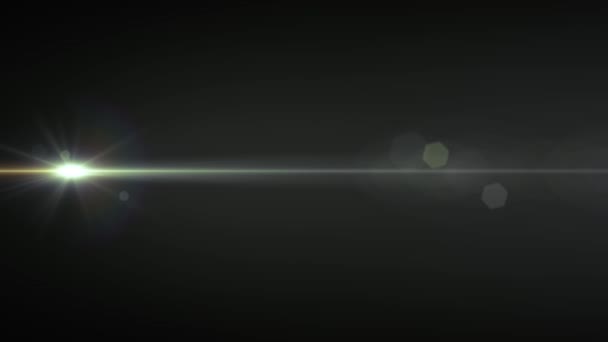 vízszintes mozgó fények optikai lencse trapéznadrág fényes bokeh animáció művészeti háttér - új minőségű természetes világítás lámpa sugarak hatása dinamikus színes világos videofelvétel - Felvétel, videó