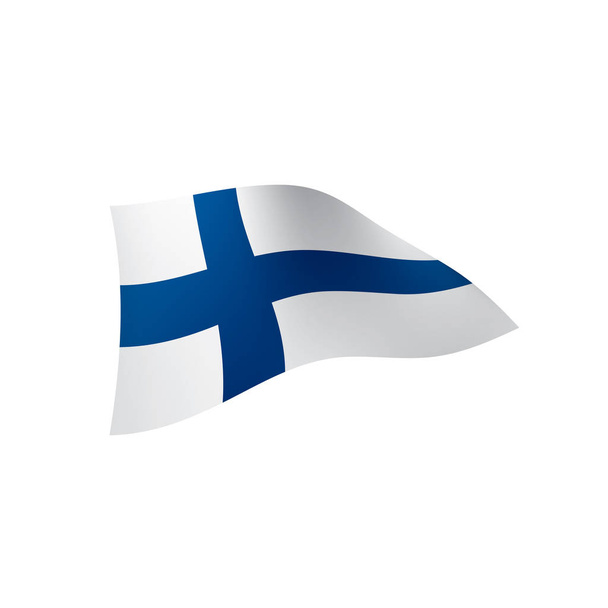 Finlandiya bayrağı, vektör illüstrasyonu - Vektör, Görsel