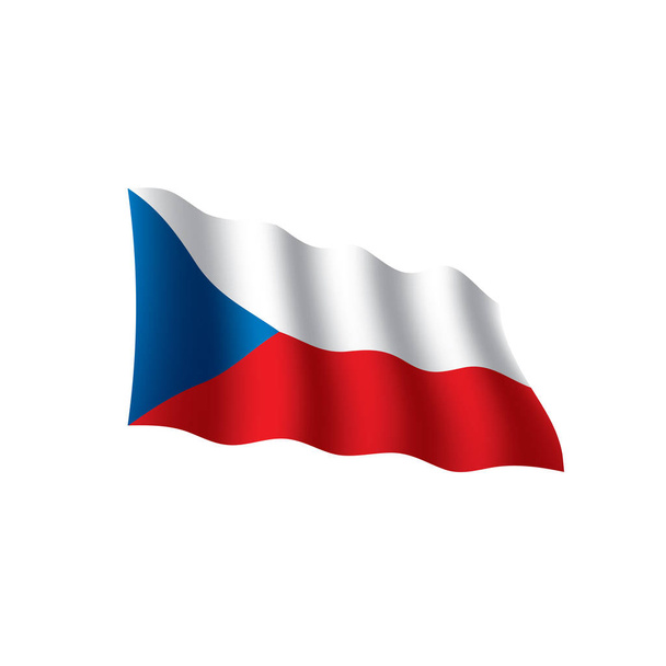 チェコ共和国の旗、ベクトル イラスト - ベクター画像
