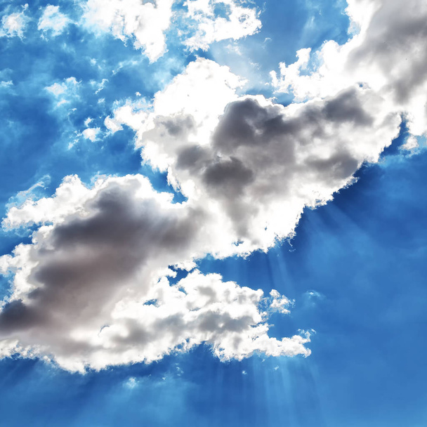 background of the fluffy sky cloud - Фото, изображение