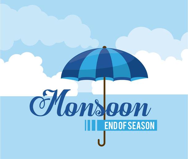 Monsoon end of season - Vector, Image