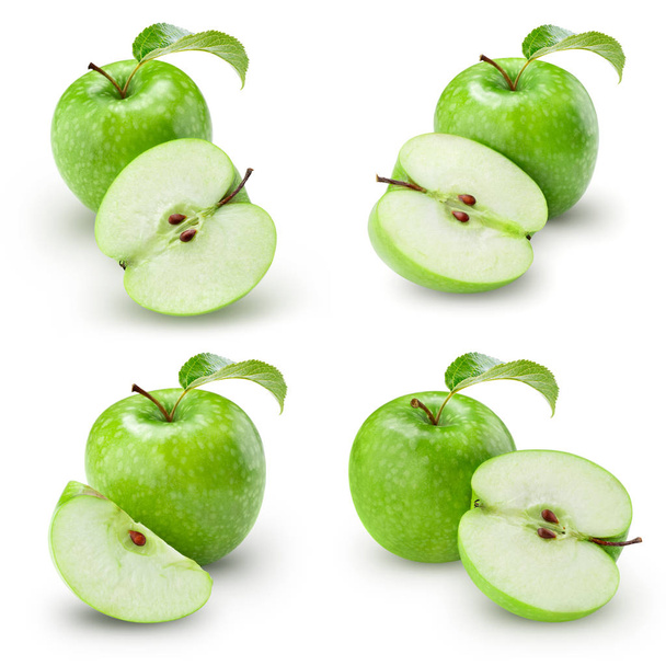 green apple slice collection - Foto, afbeelding