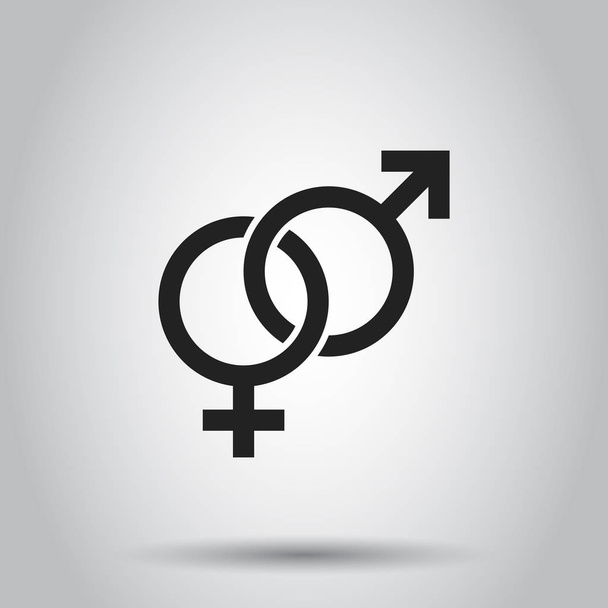 Ikona znak płci. Ilustracja wektorowa na na białym tle. Bu - Wektor, obraz