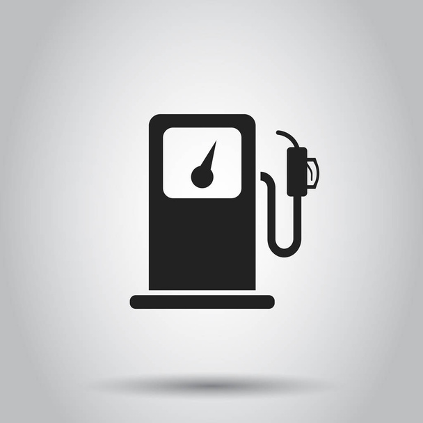 Ikona stacji benzynowej paliwa. Ilustracja wektorowa na na białym tle - Wektor, obraz
