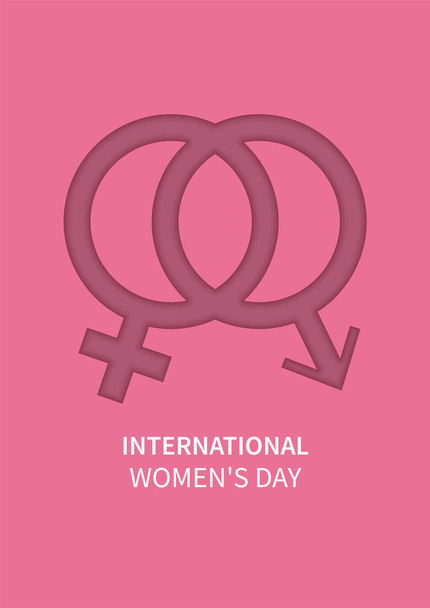 International Women's Day. The Holiday of All Women on March 8 - Vektör, Görsel