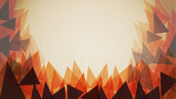 Oranžový trojúhelník pozadí šablony - vektorové ilustrace - Vektor, obrázek