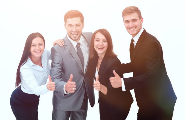 happy business team showing thumb up.i - Фото, зображення