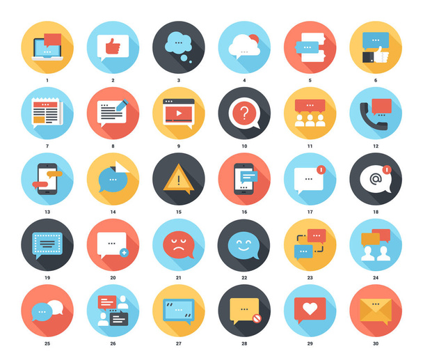Message Bubbles Icons - Vector, Image