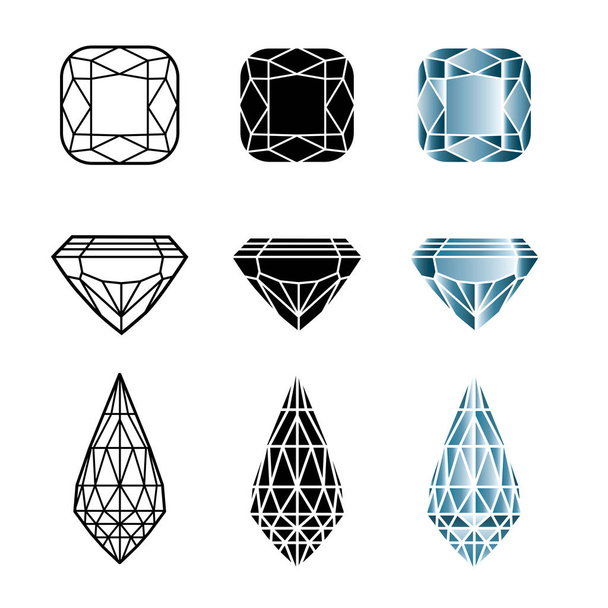 conjunto vetorial de diamantes
 - Vetor, Imagem