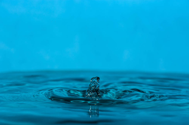 drop of clean blue water - Fotó, kép