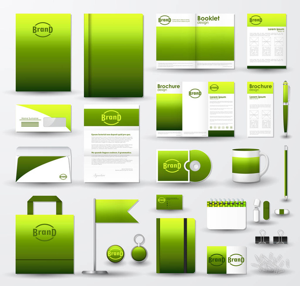 Business corporate identity template set with logo - Vetor, Imagem