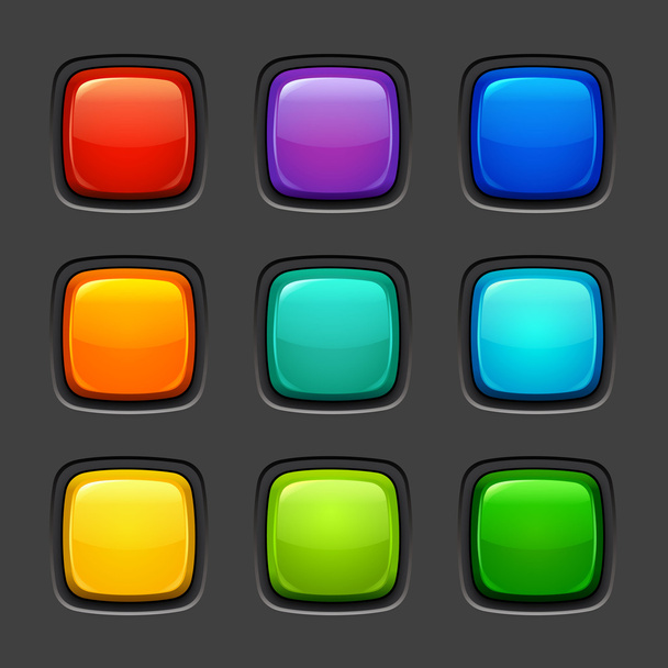 Colorful buttons - Vector, Image