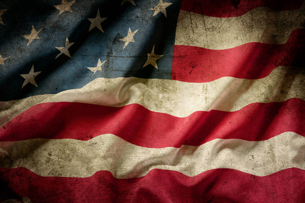 Grunge Amerikan bayrağı - Fotoğraf, Görsel