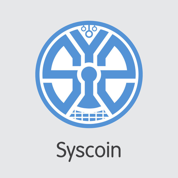 Syscoin ψηφιακό νόμισμα. Διανυσματική εικόνα Sys κέρμα. - Διάνυσμα, εικόνα