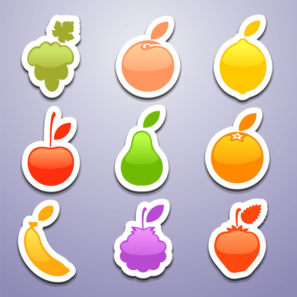 Fruit stickers - Vector, Imagen