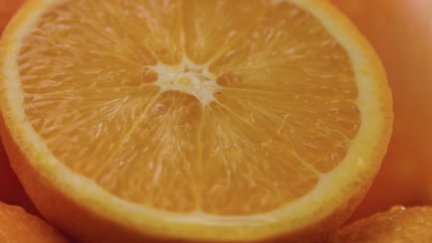 closeup of oranges on black background - Footage, Video