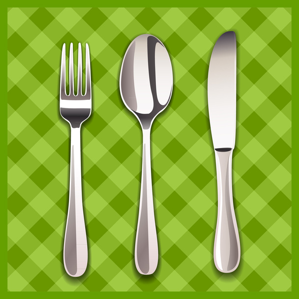 Knife, spoon and fork - Vector, Image