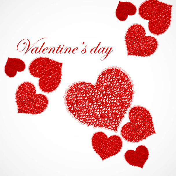 День святого Валентина фон с сердцами. Векторная иллюстрация. Eps 10
 - Вектор,изображение