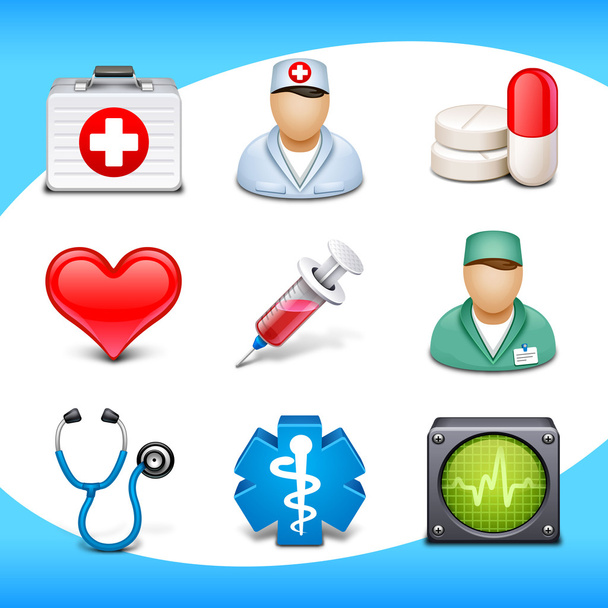 Medical icons - Vektor, Bild