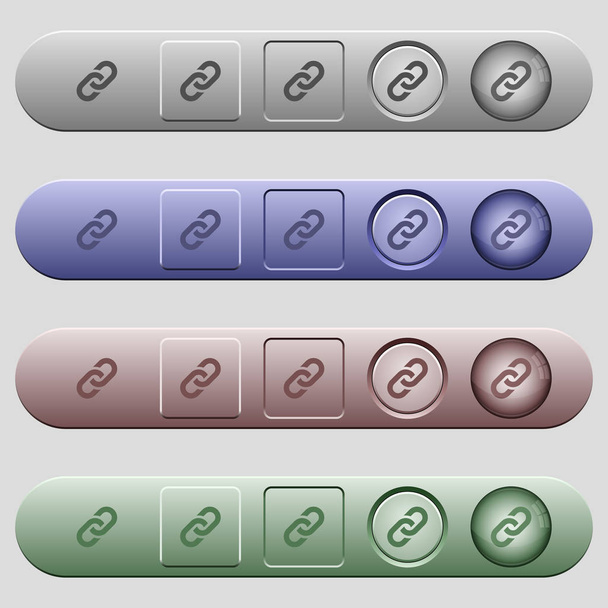 Link icons on horizontal menu bars - Vector, Image