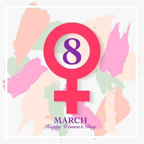  Womens day card.  March, international women's day background - Vektor, kép