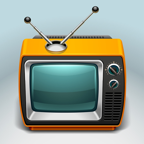 Retro TV icon - Vector, Image