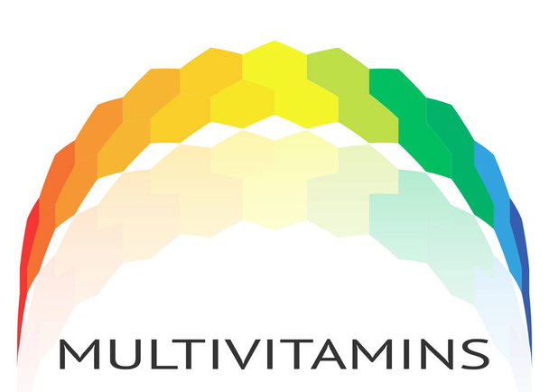 Multivitamine étiquette inspiration, icône concept vitamines, vecteur isolé
 - Vecteur, image