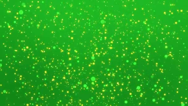 Animované pozadí šumivé zelené s barevnými třpytkami lehké částice. - Záběry, video