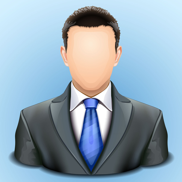 Felhasználó ikon férfi öltöny - Vektor, kép
